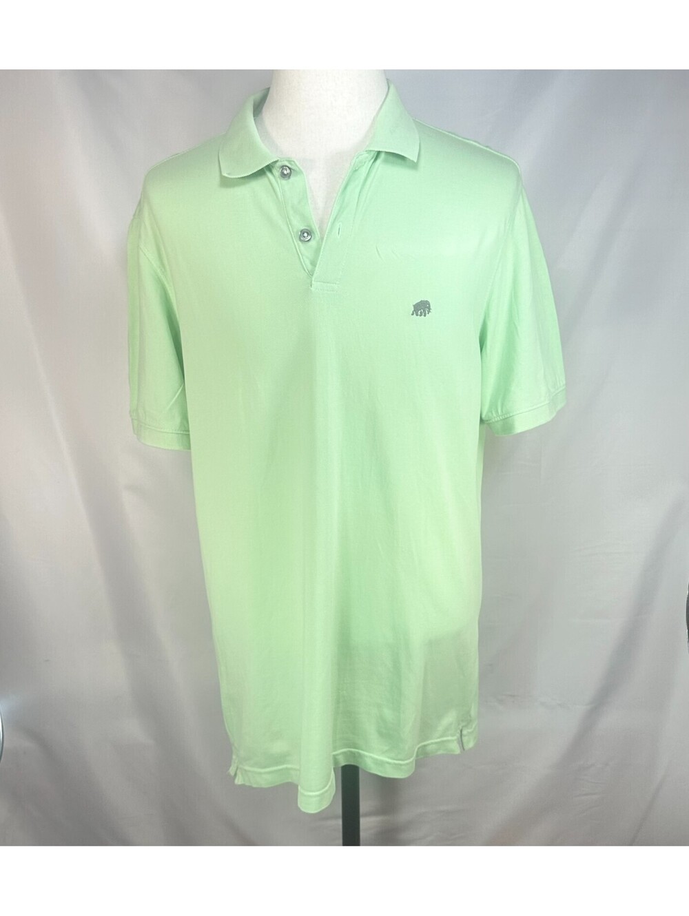 Banana Republic 1/4 Button Polo Shirt Lime Green Mens L